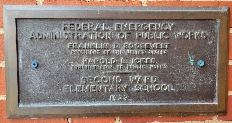 Second Ward Elementary School Marker image. Click for full size.