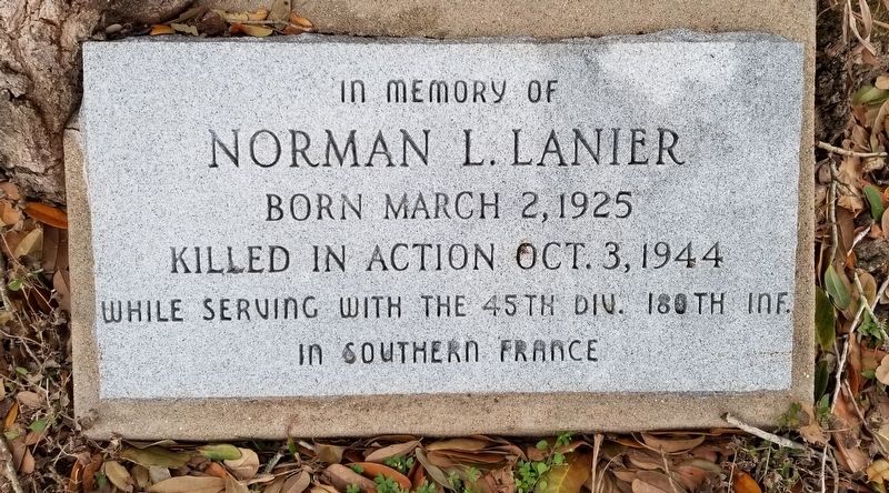 Norman L. Lanier Memorial image. Click for full size.