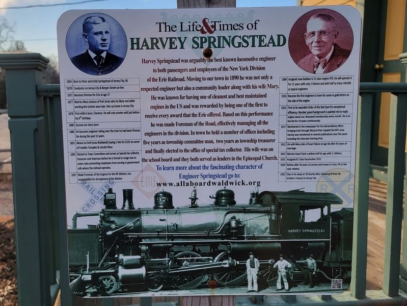 Harvey Springstead Marker image. Click for full size.