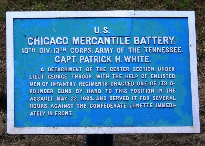 <small>U.S.</small> Chicago Mercantile Battery; Marker image. Click for full size.