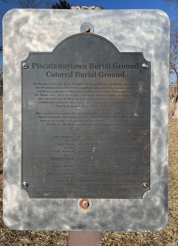 Colored Burial Ground Marker image. Click for full size.