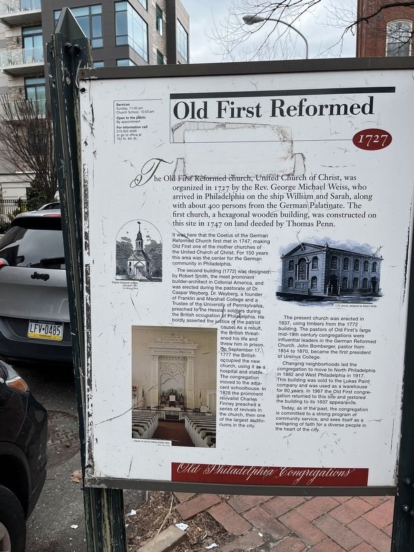 Old First Reformed Marker image. Click for full size.