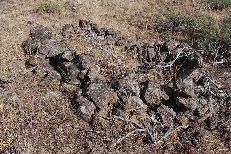 Original rifle pit from the Battle of Camas Meadows image. Click for more information.