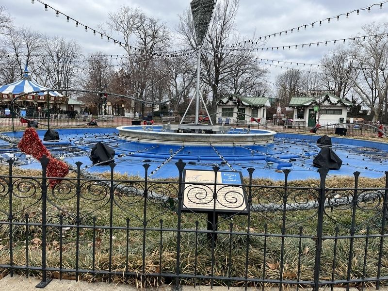 History of the Fountain Marker in front of the fountain image. Click for full size.