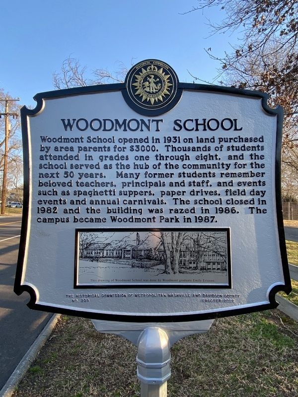 Woodmont School Marker image. Click for full size.