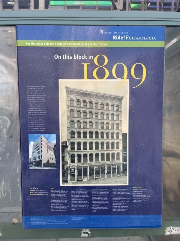 On this block in 1899 Marker. Click for full size. On this block in 1899 Marker image. Click for full size.
