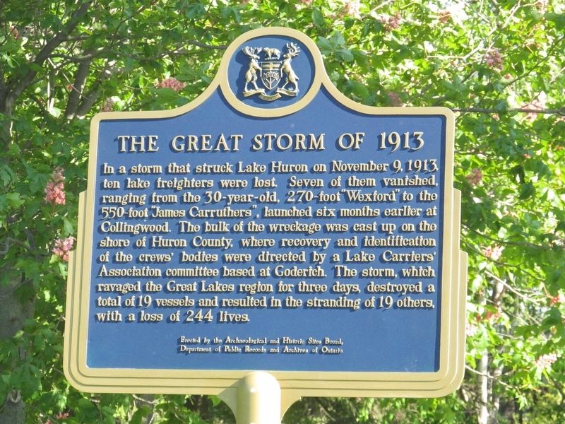The Great Storm of 1913 Marker image, Touch for more information