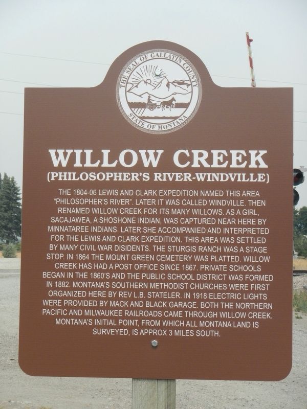 Willow Creek Marker image. Click for full size.