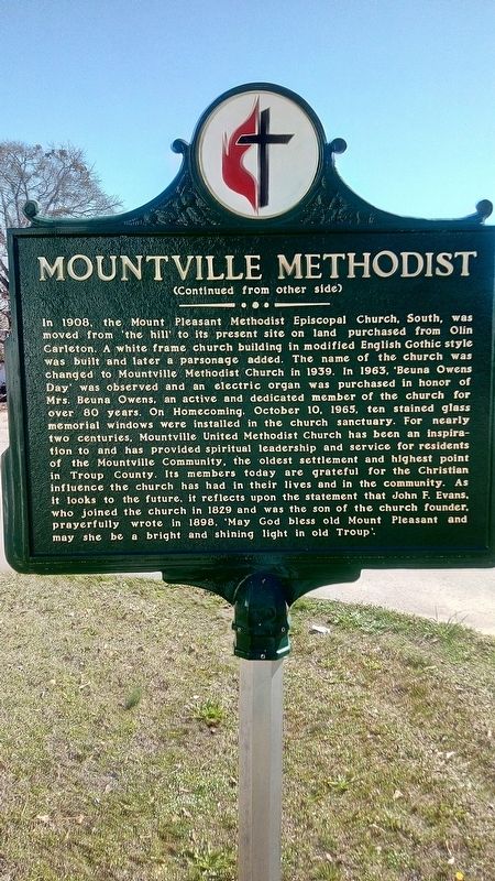 Mountville Methodist Marker image. Click for full size.