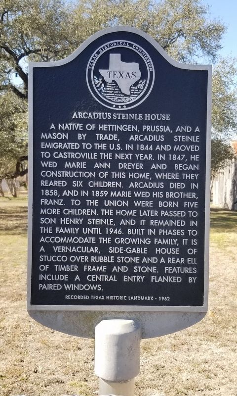 Arcadius Steinle House Marker image. Click for full size.