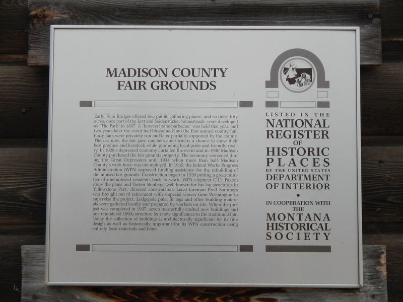 Madison County Fairgrounds Marker image. Click for full size.