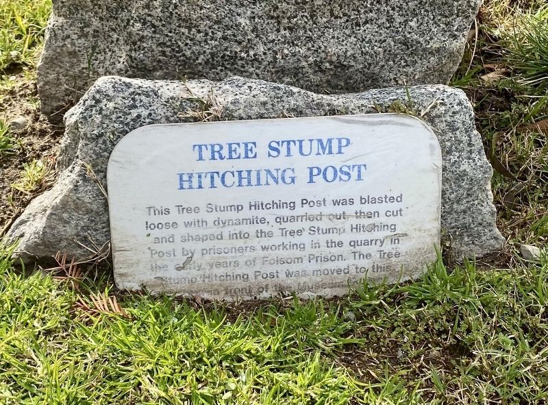 Tree Stump Hitching Post Marker image. Click for full size.