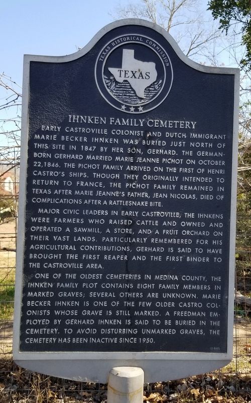 Ihnken Family Cemetery Marker image. Click for full size.