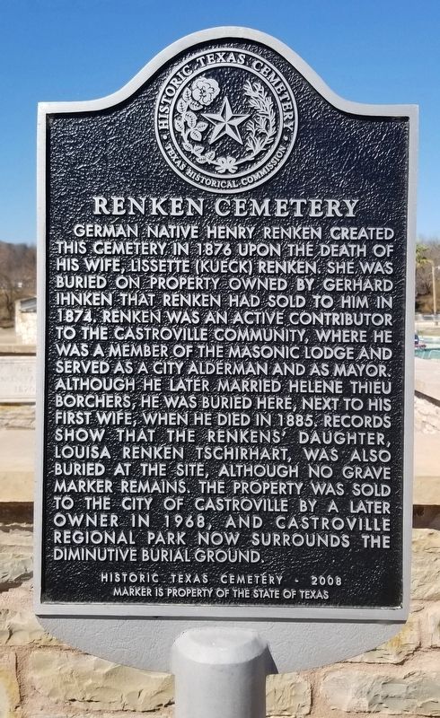 Renken Cemetery Marker image. Click for full size.