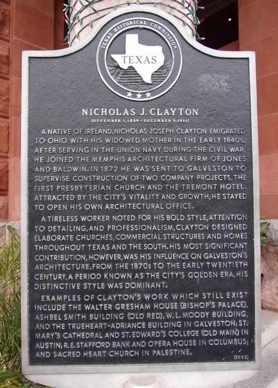 Nicholas J. Clayton Marker. Click for full size. Nicholas J. Clayton Marker image. Click for full size.