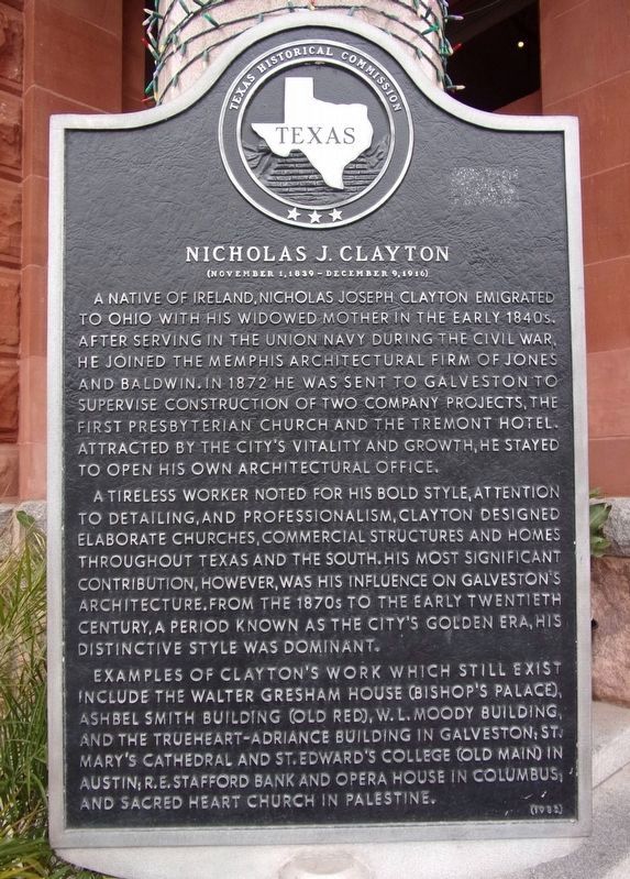 Nicholas J. Clayton Marker image. Click for full size.