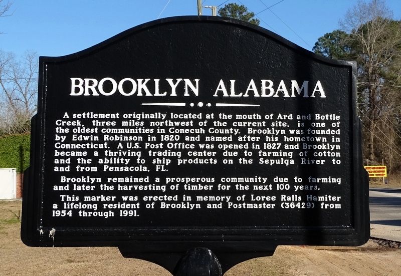 Brooklyn, Alabama Marker image. Click for full size.