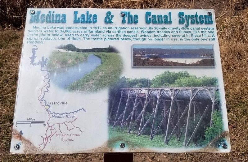 Medina Lake & The Canal System Marker image. Click for full size.