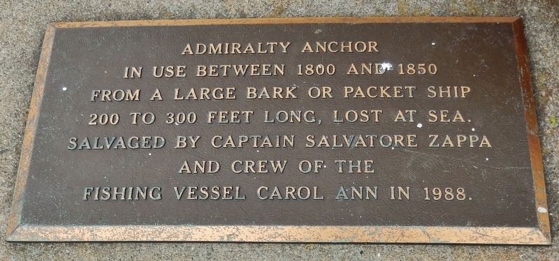 Admiralty Anchor Marker image. Click for full size.
