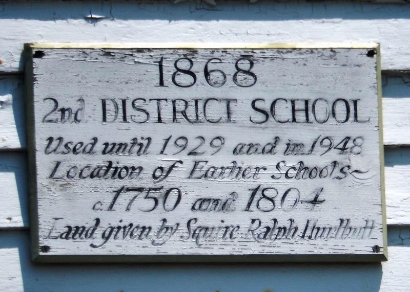 2nd District School Marker. Click for full size. 2nd District School Marker image. Click for full size.
