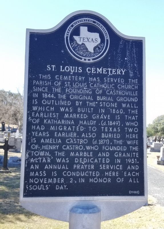 St. Louis Cemetery Marker image. Click for full size.