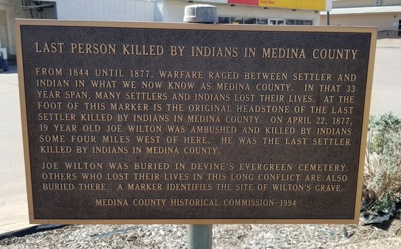 Last person killed by Indians in Medina County Marker image. Click for full size.