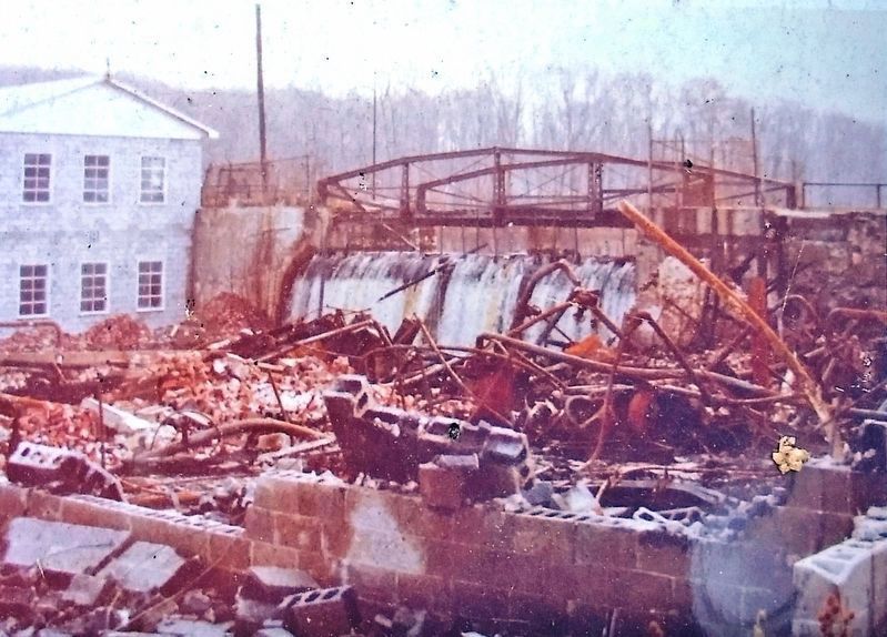 Marker detail: Remains of the Mill after the 1978 Fire image. Click for full size.