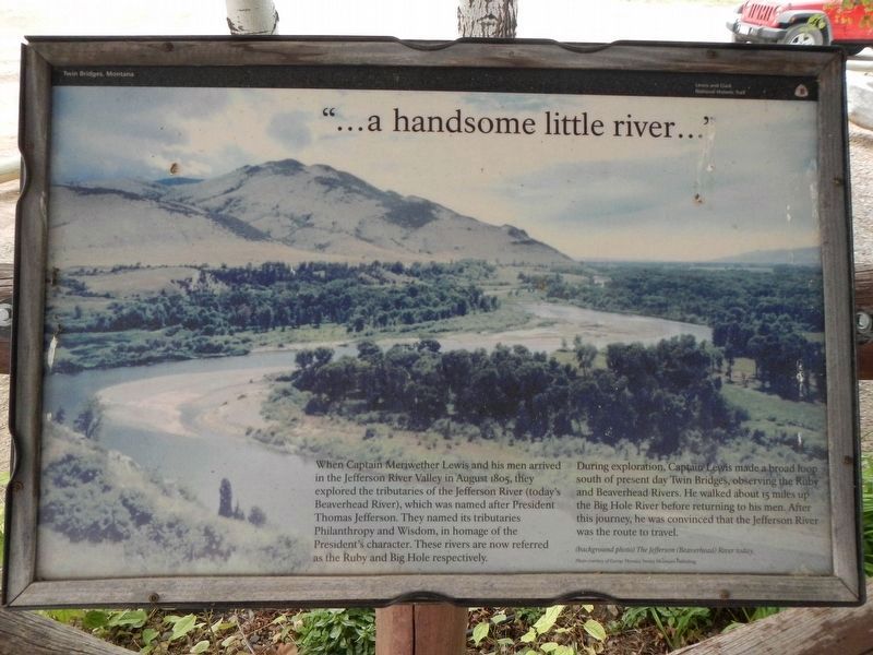 "...a handsome little river..." Marker image. Click for full size.