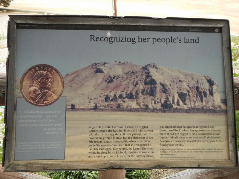 Recognizing her people's land Marker image. Click for full size.