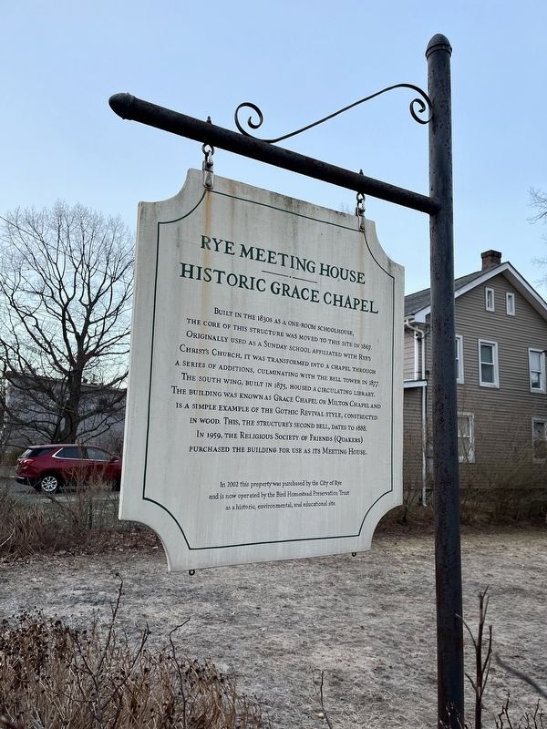 Rye Meeting House Marker image. Click for full size.
