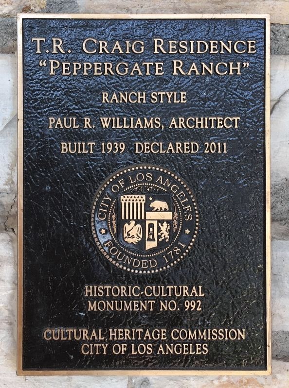 T.R. Craig Residence Marker image. Click for full size.
