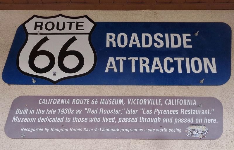 California Route 66 Museum, Victorville, California Marker image. Click for full size.