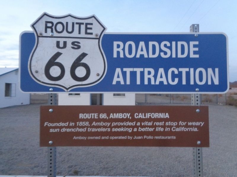 Route 66, Amboy, California Marker image. Click for full size.