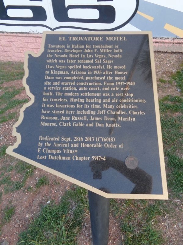 El Trovatore Motel Marker image. Click for full size.