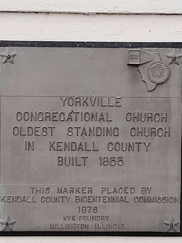 Yorkville Congregational Church Marker image. Click for full size.