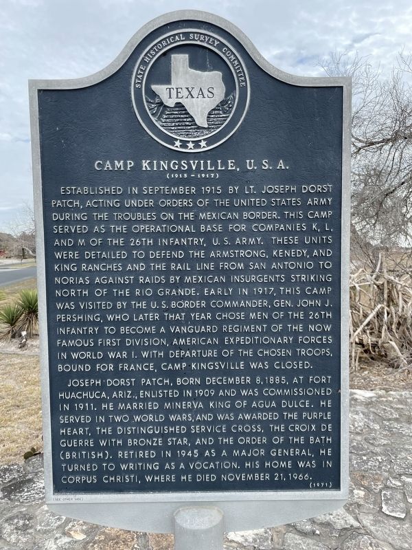 Camp Kingsville, U.S.A. Marker image. Click for full size.