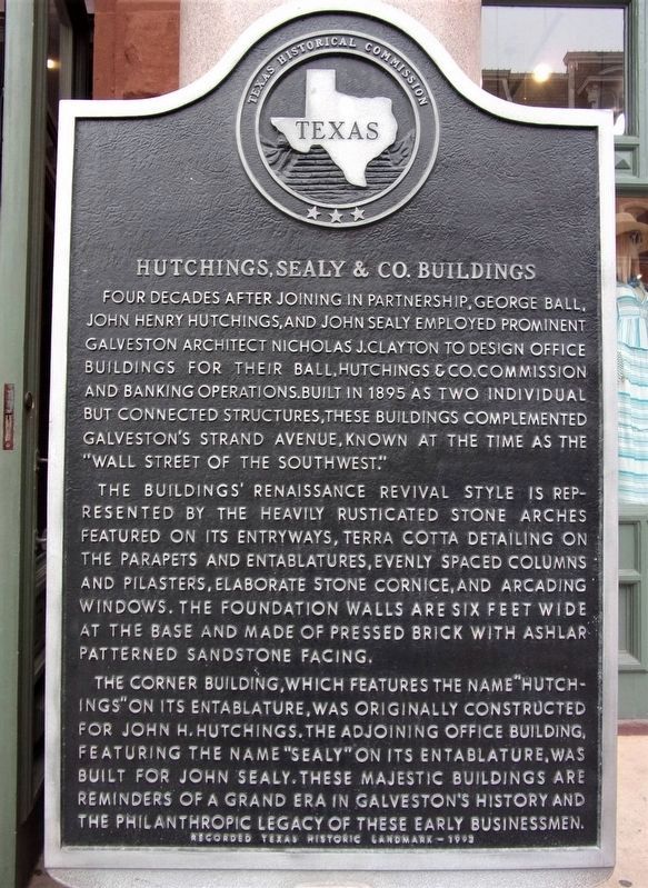 Hutchings, Sealy & Co. Buildings Marker. Click for full size. Hutchings, Sealy & Co. Buildings Marker image. Click for full size.
