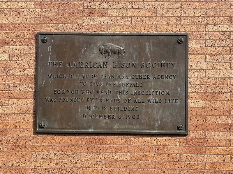American Bison Society Marker image. Click for full size.