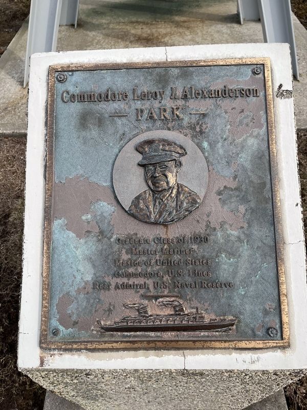 Commodore Leroy J. Alexanderson Marker. Click for full size. Commodore Leroy J. Alexanderson Marker image. Click for full size.