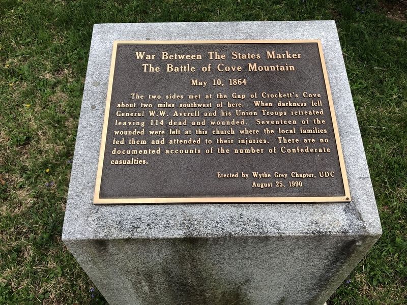 War Between The States Marker The Battle of Cove Mountain Marker image. Click for full size.