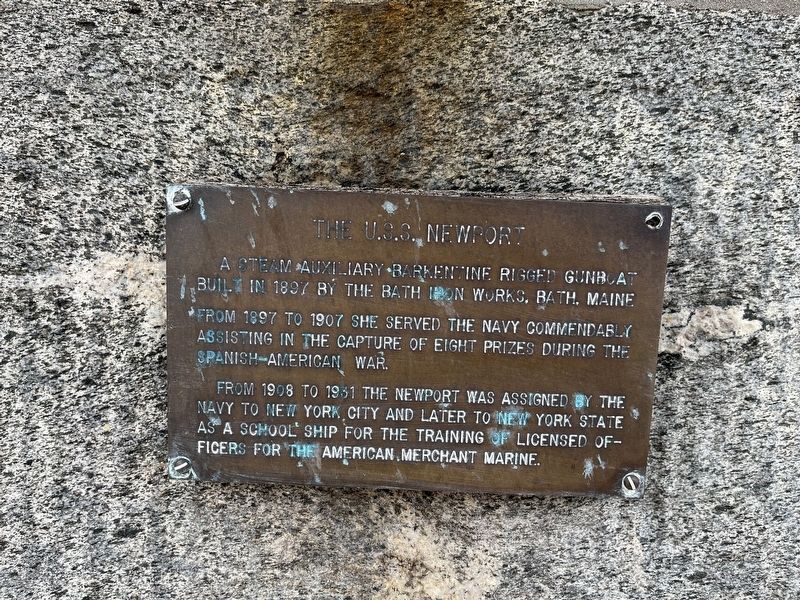 The U.S.S. Newport Marker image. Click for full size.