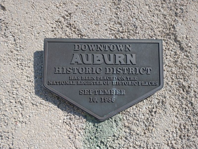 Downtown Auburn Historic District Marker image. Click for full size.