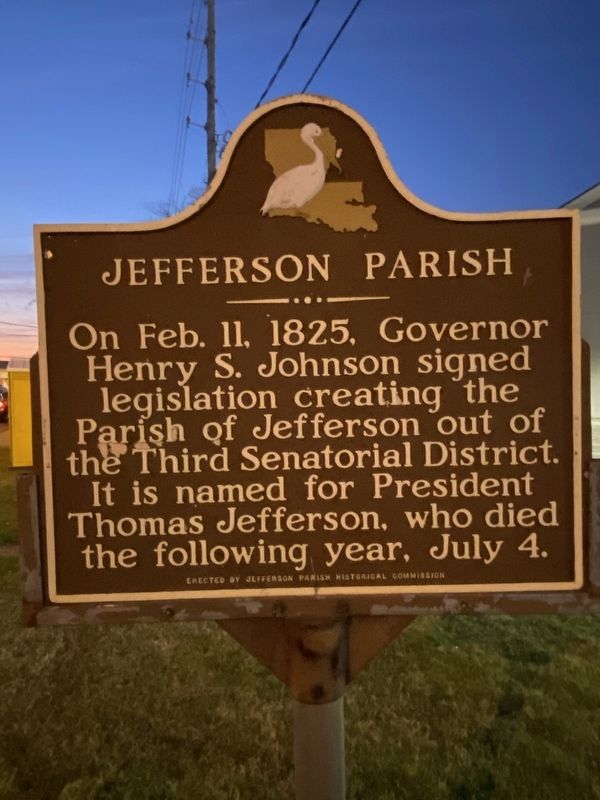 Jefferson Parish Marker image. Click for full size.