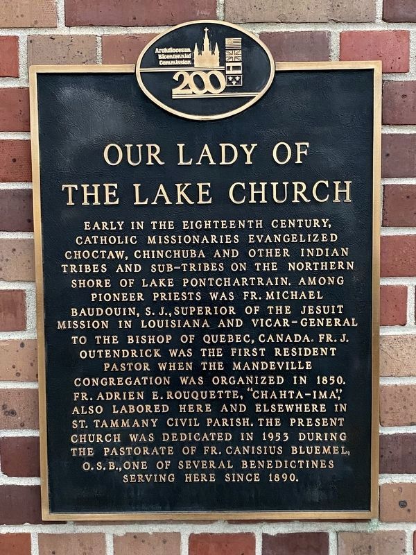 Our Lady Of The Lake Church Marker image. Click for full size.