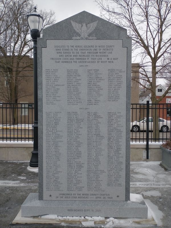 Wood County WWI & WWII Memorial image. Click for full size.