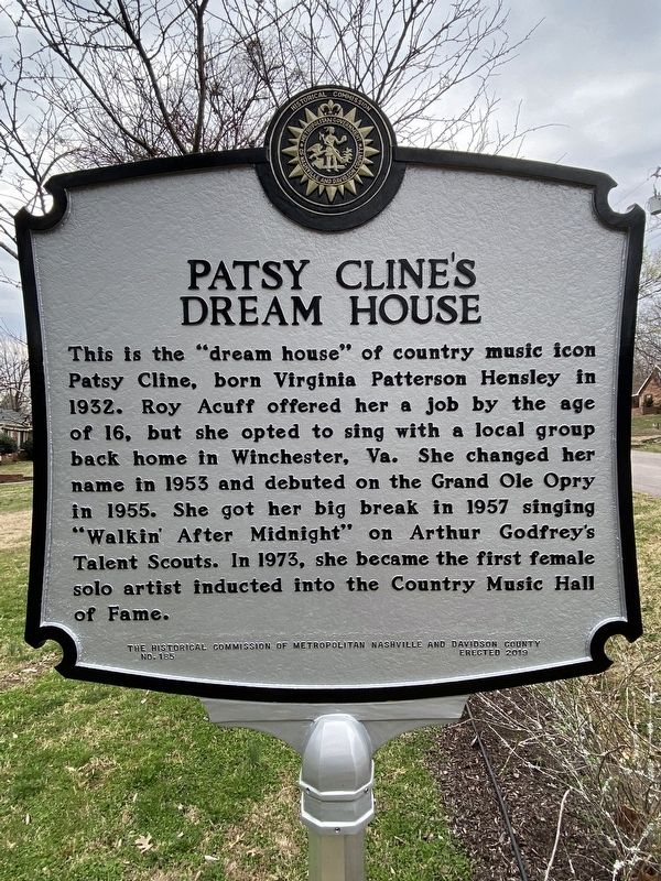 Patsy Cline's Dream House Marker image. Click for full size.