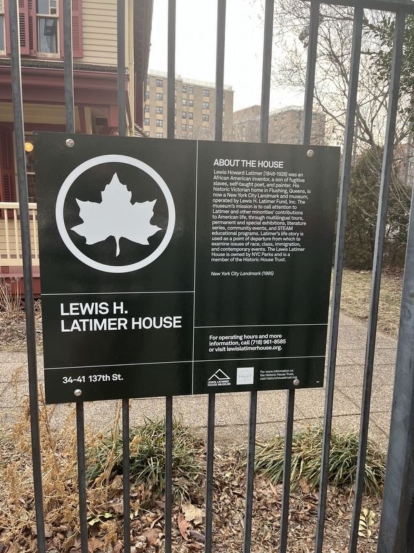 Lewis H. Latimer House Marker image. Click for full size.