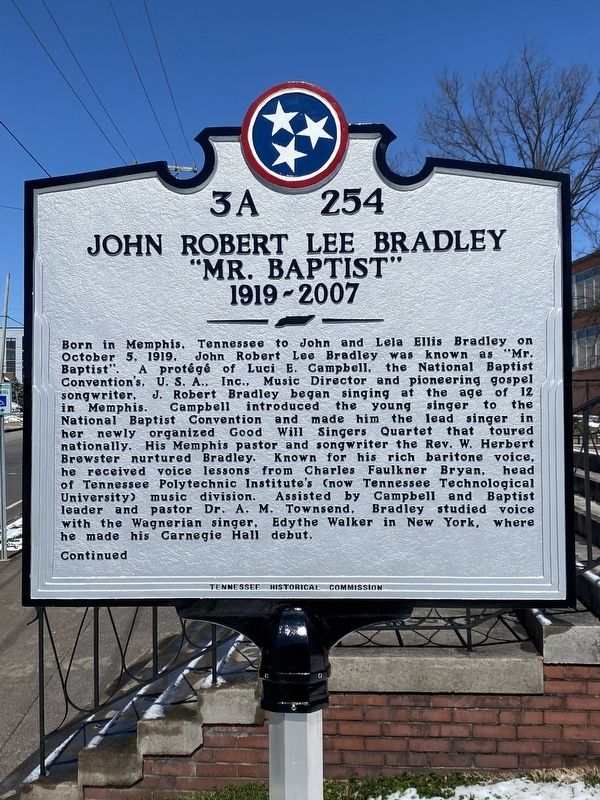 John Robert Lee Bradley Marker image. Click for full size.