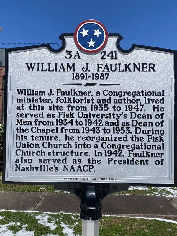William J. Faulkner Marker image. Click for full size.