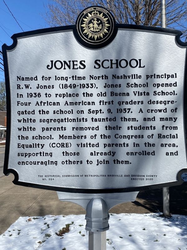 Jones School/School Desegregation in Nashville Nashville Plan Schools Marker image. Click for full size.